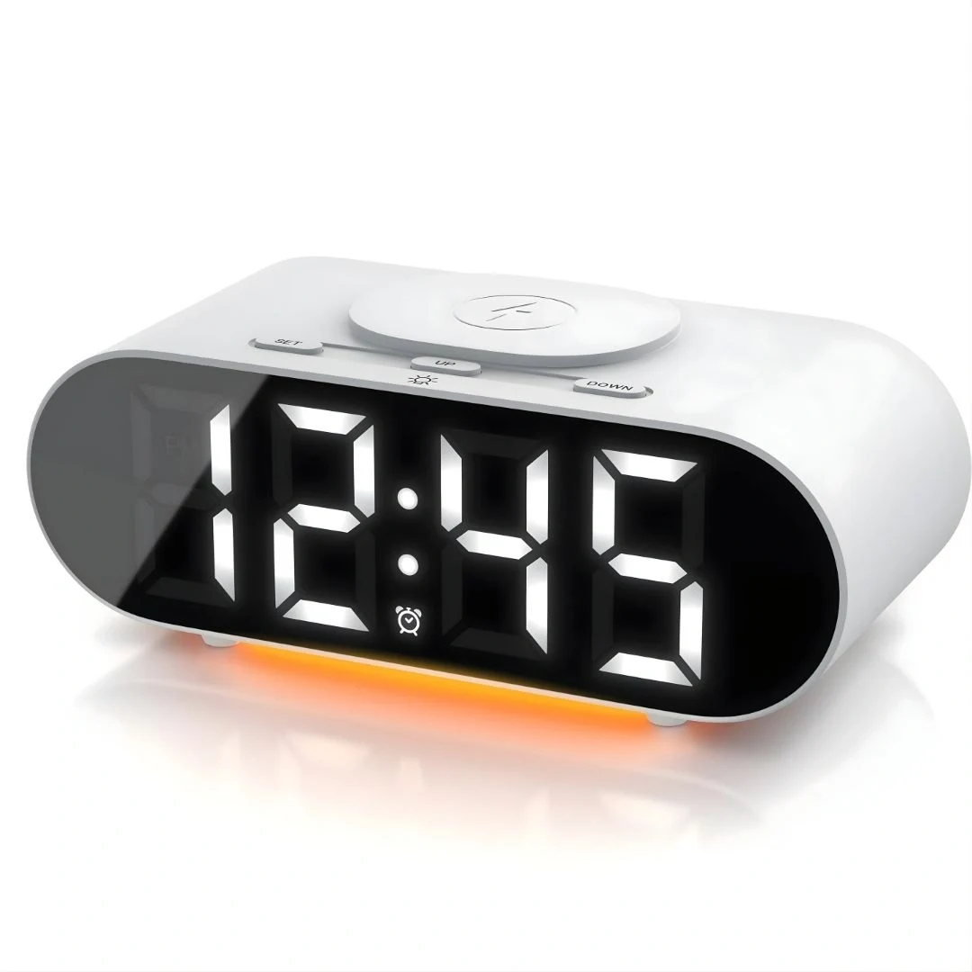 Gh9000 Led Digital Alarm Clock With Wireless Charger